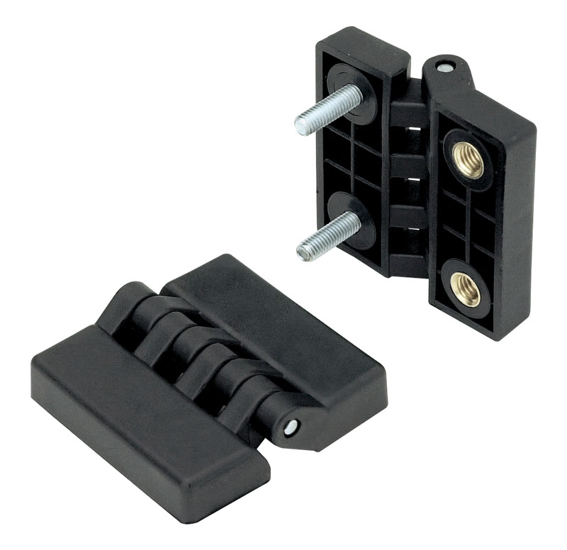 Leschhorn O432 Scharniere  Ia 60; Ib 63; Gewinde d1 M8; d4 M8; Kunststoff PA, schwarz, - Boteco O432 Scharniere