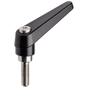 Halder 24390.0016 Verstellbarer Klemmhebel Innenteile aus rostfreiem Stahl mit Schraube Ø 13 x M 4 x 16, schwarz - Verstellbare Klemmhebel Verstellbarer Klemmhebel - Innenteile aus rostfreiem Stahl