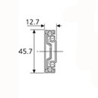 Accuride DB3832-0015 Teleskopschienen 100% Vollauszug, 12,7x45,7, SL 148,TR 140, 39kg, schwarz verzinkt - 3832 HDTR Accuride Teleskopschiene Profil