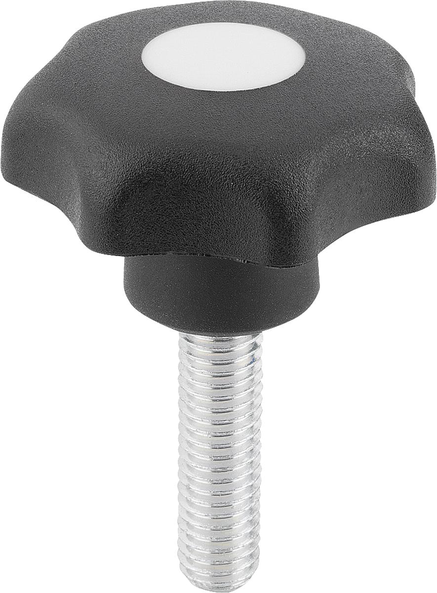 Norelem 06220-40615X20 STERNGRIFF D1=32  M6X20, FORM L, DECKEL LICHTGRAU - 06220-40615X20 STERNGRIFF D1 32  M6X20 - FORM L - DECKEL LICHTGRAU