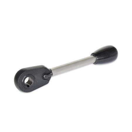 Ganter 316-12-M8 RATSCHEN SPANNER - GN-316-Ratschenspanner-Gehaeuse-Stahl-Schaft-Edelstahl-mit-Nabennut