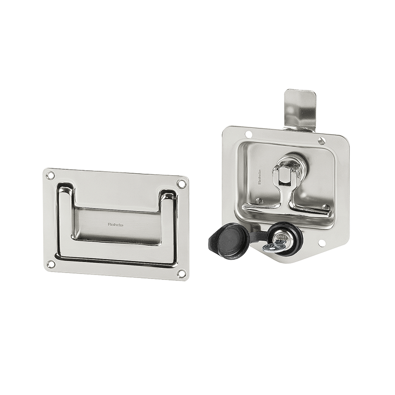 Leschhorn EE-04-069-39   Edelstahl Klappgriffe A 69, Material: 1.4301, hochglanz elektropoliert - LE EE-04 Edelstahleinbaugriffe mit Rückstellfeder, hochglanz-elektropoliert