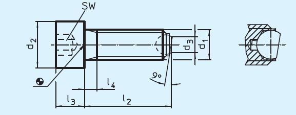 Halder 22700.0276 Kugeldruckschraube mit Kopf Kugel  verdrehgesichert  M 20 x 100, abgeflachte Kugel Auflagefläche  geriffelt  Stahl - EH 22700 Kugeldruckschrauben mit Kopf - Kugel verdrehgesichert