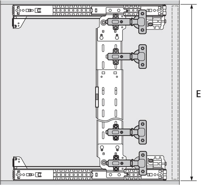 Accuride DB1432-0030-2 Linearführungen, 17,6x22,3, SL 303, TR 210, D 77,7, 34kg, schwarz verzinkt - Accuride DB1432 Linearfuehrungen - 34 kg