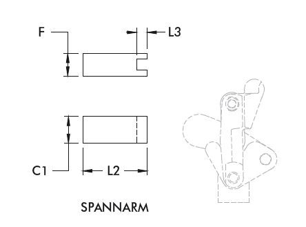 DESTACO 501501 Spannarm Stahl - DE-STA-CO 500 Spannarm