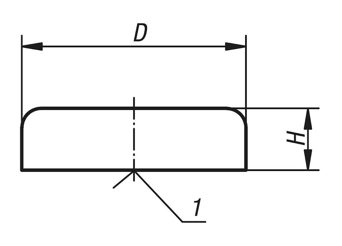 Kipp K0548.04 HALTEMAGNET FLACH, FLACHGREIFER, D=20, L=6 - K0548 Haltemagnete flach - Flachgreifer - aus Hartferrit - Massblatt