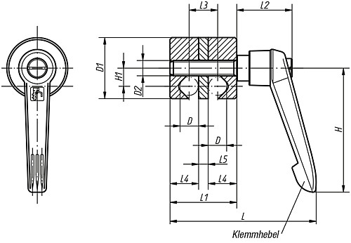 Norelem 06620-02 SPANNGELENK GR.2  D=10, - Norelem 06620 Spanngelenke