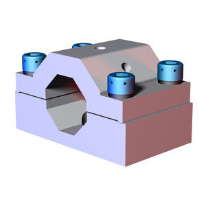DESTACO BM1-45-DE Basisträger doppelt für 45 mm Profile ohne Lochbild der Roboterschnittstelle, Tragrohr G= 45 mm, Lastwert: 350 Nm, Material: Druckguss Aleminium - LE70000 BM1-45 Fussklemmen BodyBuilder
