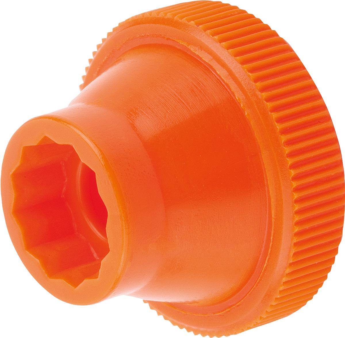 Norelem 06131-11100 RÄNDELKNOPF FÜR SECHSKANTSCHRAUBEN,D1=36 H=23, FORM:B POM, ORANGE, FÜR M10, SW=17 - 06131-11100 RAENDELKNOPF FUER SECHSKANTSCHRAUBEN - D1 36 H 23 - FORM B POM - ORANGE - FUER M10 - SW