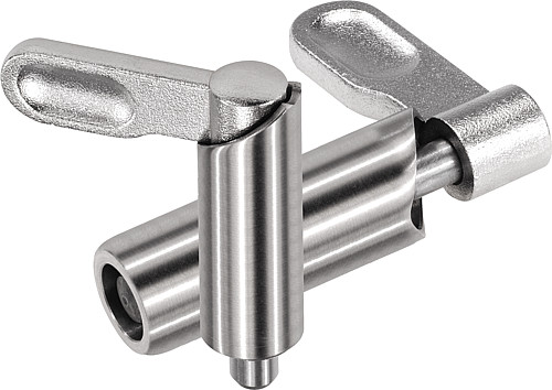 Kipp K0640.1080410 SPERRRIEGEL FORM E            EDELSTAHL, D=4, D1=10 GLATTE H - KIPP K0640 Sperrriegel Edelstahl