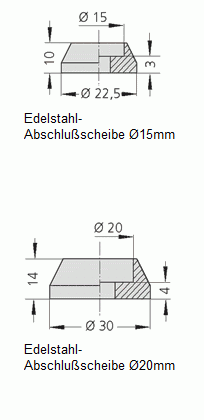 Leschhorn VA-08-000-31    Edelstahl-Abschlussscheiben - Leschhorn VA Edelstahl Buegelgriffe - Zeichnung Abschlussscheibe