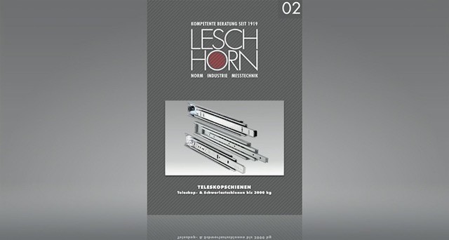 Leschhorn 02 Teleskopschienen Sortiment Übersicht - 02 Teleskopschienen Sortiment Uebersicht