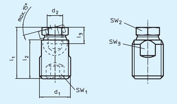 Halder 22591.0010 Gelenkschraube M 10 / M 24Stahl - EH 22050 Gelenkschrauben