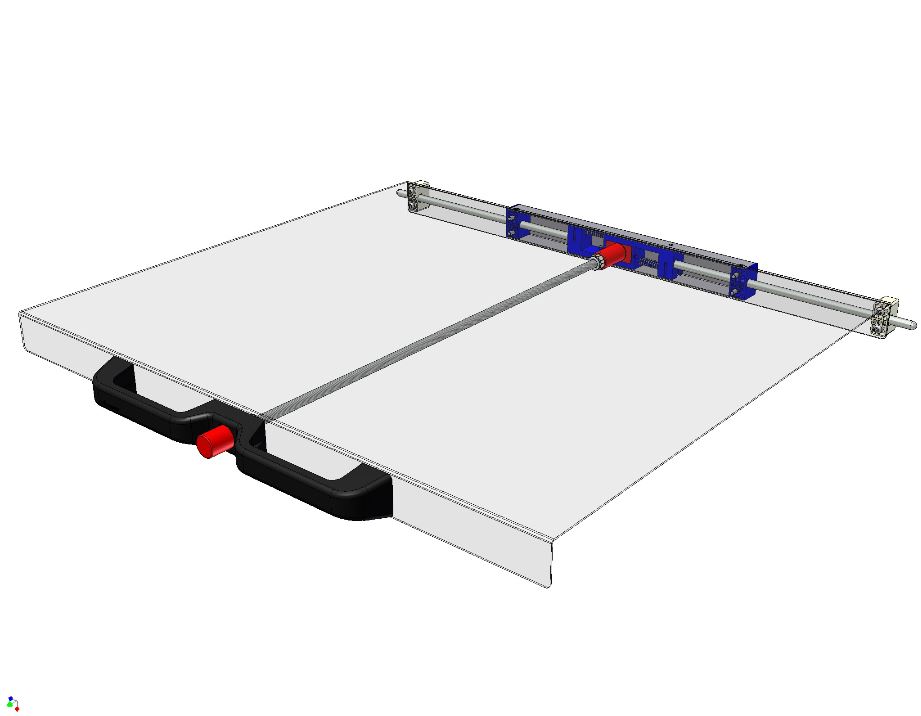 Accuride DBHAND-2 Verriegelungshebel mit Einhalterungsmechanismus 1x Hebel und Druckknopf gelb, 2x Stütz- Verriegelungsblöcke, Stifte, Knopfdruck-Kraft: 120N - DBHAND lock out2 small