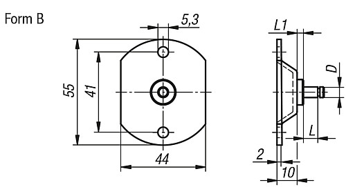 Norelem 27659-10655 RUNDBESCHLÄGE FORM B D=6 - Norelem 27659-B Rundbeschlaege Form B