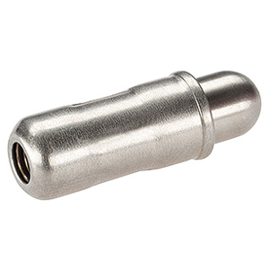 Halder 22080.0130 Federndes Druckstück glatte Ausführung  mit Bund und Bolzen Ø 10 Hülse aus rostfreiem Stahl,Bolzen aus Kunststoff - Federnde Druckstuecke Federndes Druckstueck - glatte Ausfuehrung