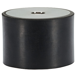 Halder 25150.1351 Gummi-Anschlagpuffer Ø 50 x 20 x M 10 mit Innengewinde,  rostfreier Stahl - Gummi-Anschlagpuffer - zylindrisch - Durchmesser 15 x 15 - mit Innengewinde - Stahl