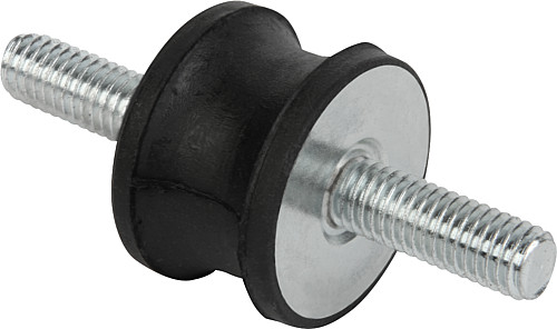 Kipp K0567.01001057 GUMMI METALL PUFFER TYP AT, D=10, H=10 - KIPP K0567 Gummi Metall Puffer Typ AT tailliert