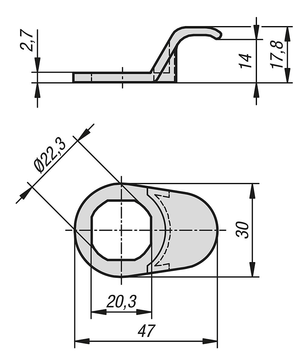 Kipp K0534.202230 ÖFFNUNGSGRIFF - K0534 OEffnungsgriff - Massblatt