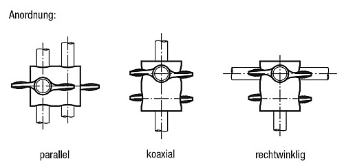 Norelem 06622-01 MULTIVERBINDUNGSSTÜCK GR.1 D=8 - Norelem 06622 Multiverbindungsstuecke
