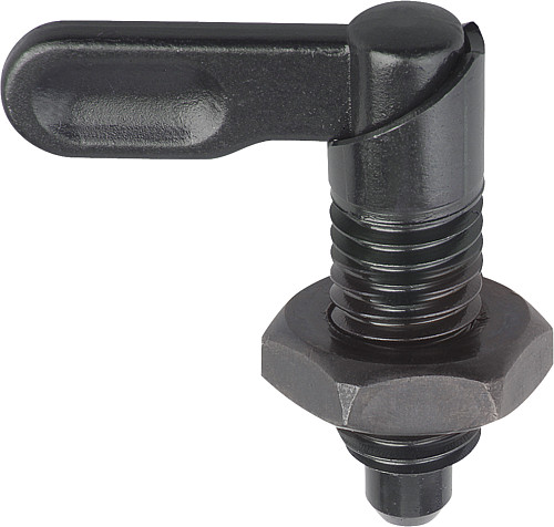 Kipp K0348.0506121 SPERRRIEGEL FORM B, D=6, D1=M12X1,5 MIT MUTTER - KIPP K0348-BD Sperrriegel Form B und D