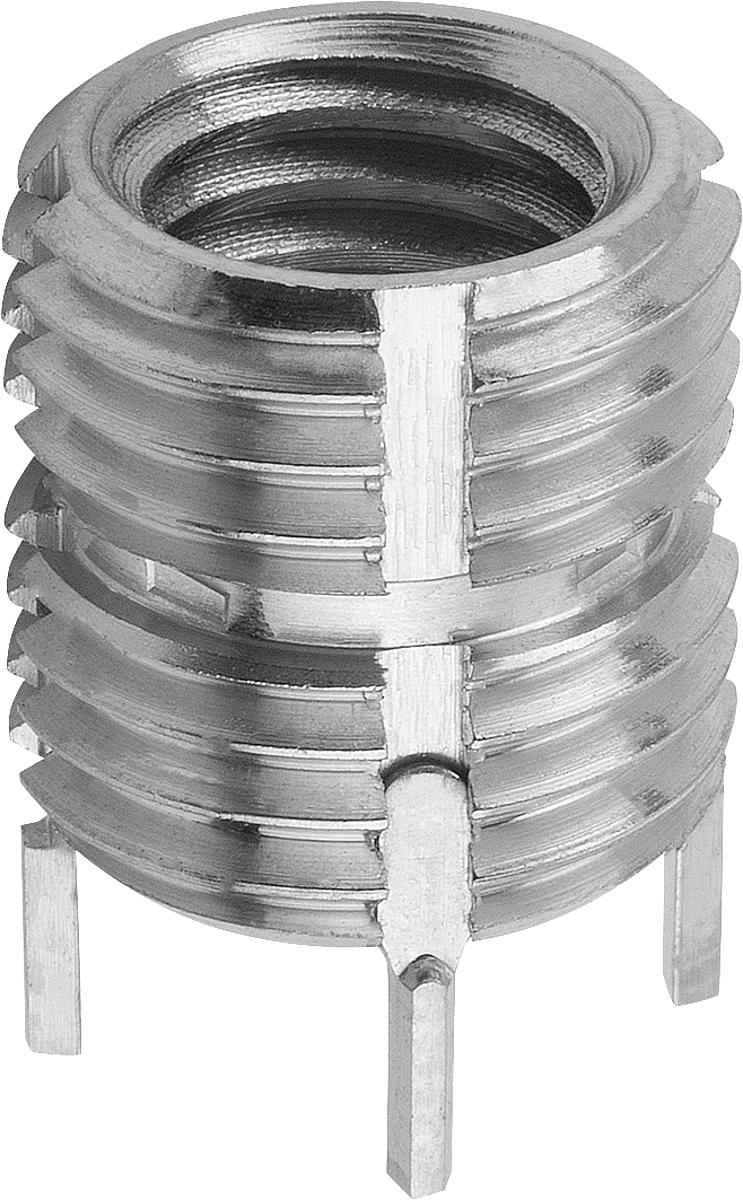 Kipp K0401.106 GEWINDEEINSATZ SELBSTSICHERND EDELSTAHL, D1=M6, D2=M10X1,25 - K0401-106 GEWINDEEINSATZ SELBSTSICHERND EDELSTAHL - D1 M6 - D2 M10X1-25