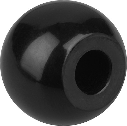 Norelem 06250-31604 KUGELKNOPF D1=16, D3=4, FORM M, DUROPLAST - Norelem 06250-M Kugelknoepfe glatt DIN 319 erweitert - Form M