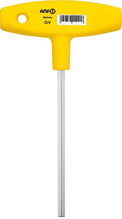 AMF 906Q-1/ 4"x150 Sechskantschraubendreher (Zoll) mit Quergriff, SW: 6,35 mm, B: 100, L: 182 - LE 906QZ Sechskantschraubendreher -Zoll- mit Quergriff-Abbildung