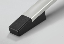 Leschhorn GM-36.1000.01   gebogene Maschinengriffe, Aluminium,  A 100, 0 Schenkel schwarz / Steg natur Griff aus Einzelelementen, komplett montiert - Leschhorn GM gebogene Maschinengriffe in modernem Design