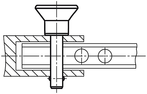 Norelem 03195-2506010 STECKBOLZEN MIT GEFEDERTER KUGEL, D1=6, L=10 - Norelem 03195 Steckbolzen