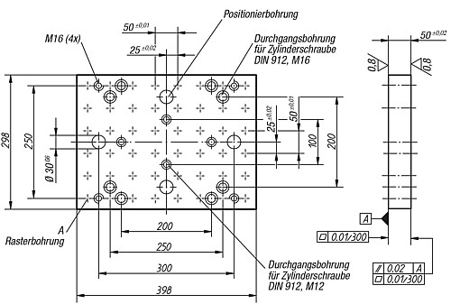 Kipp K0800.003040 RASTERPLATTE 298X398X50 - KIPP K0800-003040 Rasterplatten