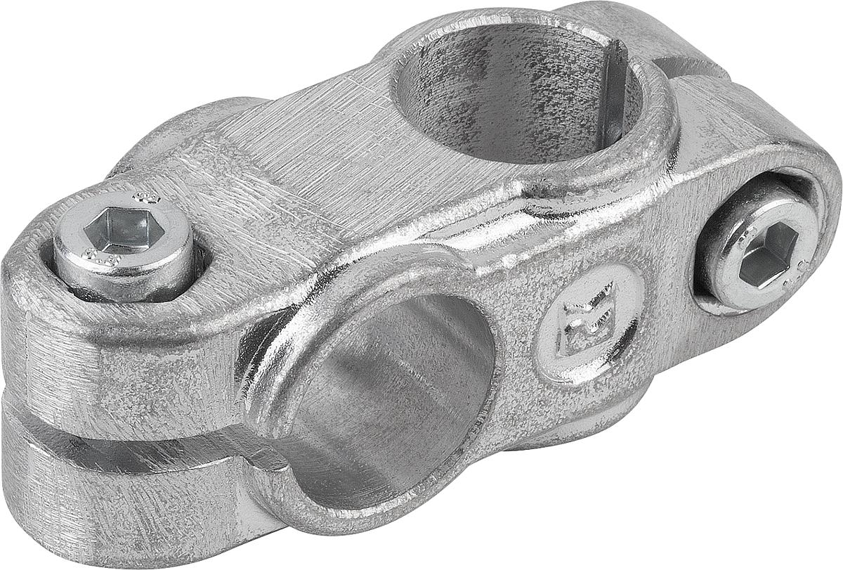Kipp K0472.51515 KREUZKLEMMSTÜCK ALUMINIUMGUSS, FORM A, A=15, B=15 - K0472-51515 KREUZKLEMMSTUECK ALUMINIUMGUSS - FORM A - A 15 - B 15