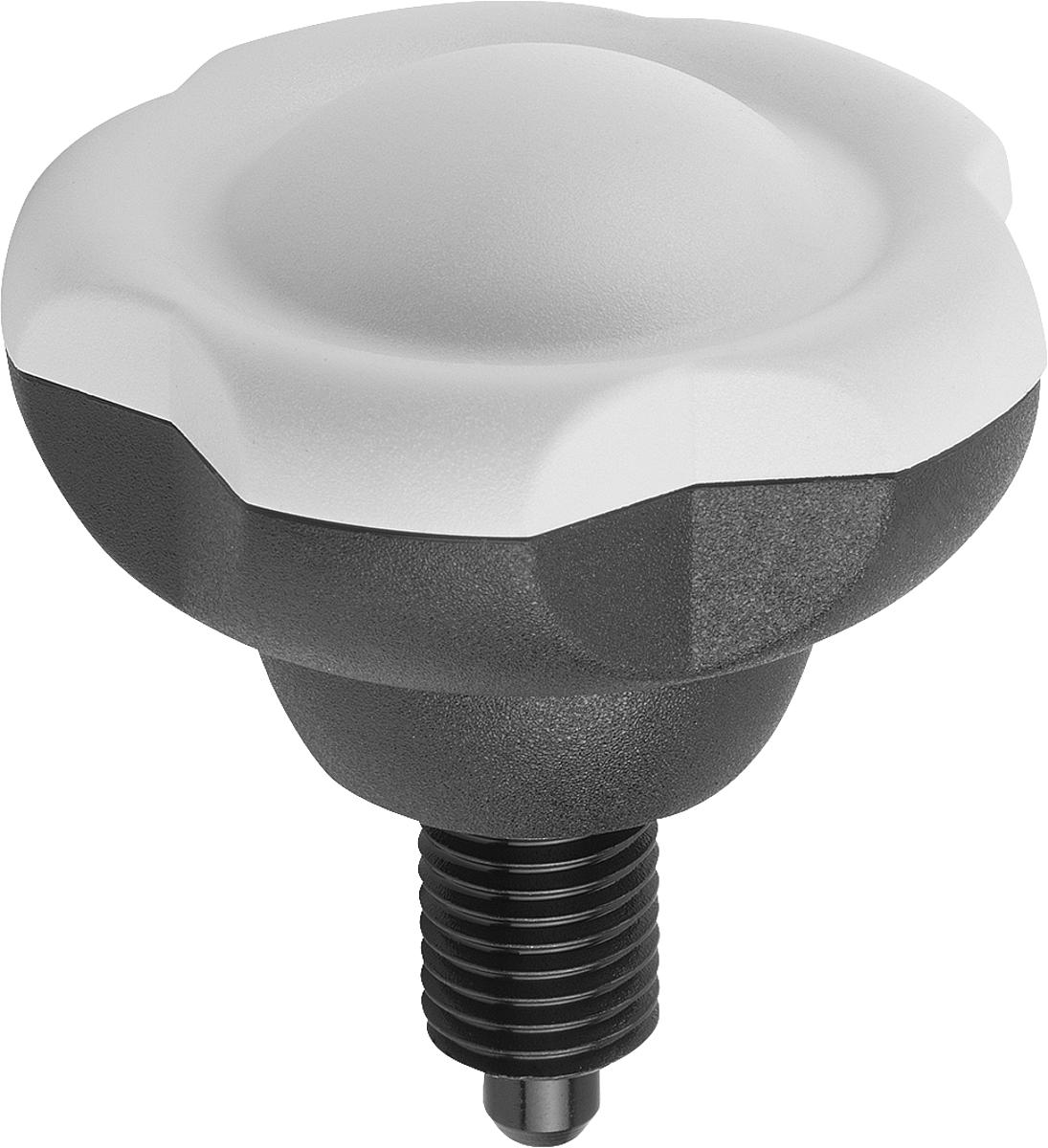 Kipp K0245.14105 ARRETIER  UND SPANNGRIFF GR.4, D=63, M20X1.5, DECKEL LICHTGRAU - K0245-14105 ARRETIER UND SPANNGRIFF GR 4 - D 63 - M20X1-5 - DECKEL LICHTGRAU