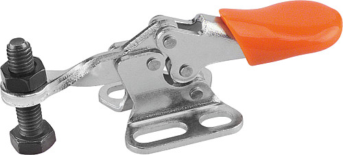 Kipp K0070.0050 MINISCHNELLSPANNER HORIZONTAL, MIT WAAGRECHTEM FUSS, P=50 da - KIPP K0070 Minischnellspanner horizontal mit waag