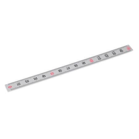 Ganter 711-KUS-100-S-M KUNSTSTOFF MASSSTAB - GN-711-Massstaebe-Kunststoff-Edelstahl
