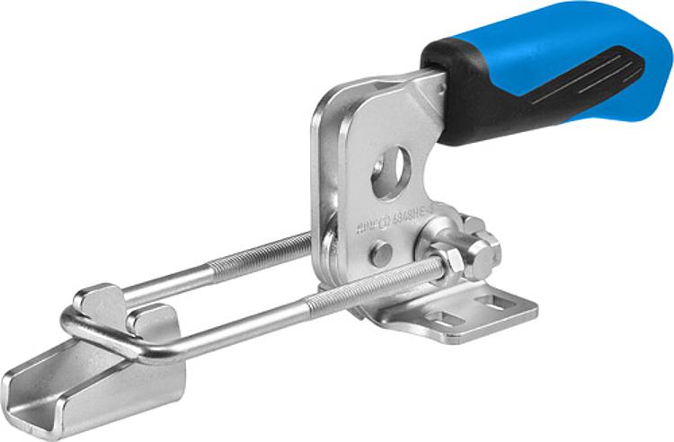 AMF 6848HE-2 Verschlussspanner horizontal mit blauem Handgriff, Größe : 2, F1: 1,6 kN - LE 6848HE Verschlussspanner horizontal mit blauem Handgriff-Abbildung