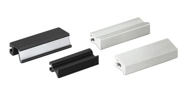 Leschhorn F4-42.212.04   Frontplatten Griffleisten für 19" Technik TE 24,  schwarz eloxiert - Leschhorn Serie F-Frontplatten - Griffleisten fuer 19in Technik