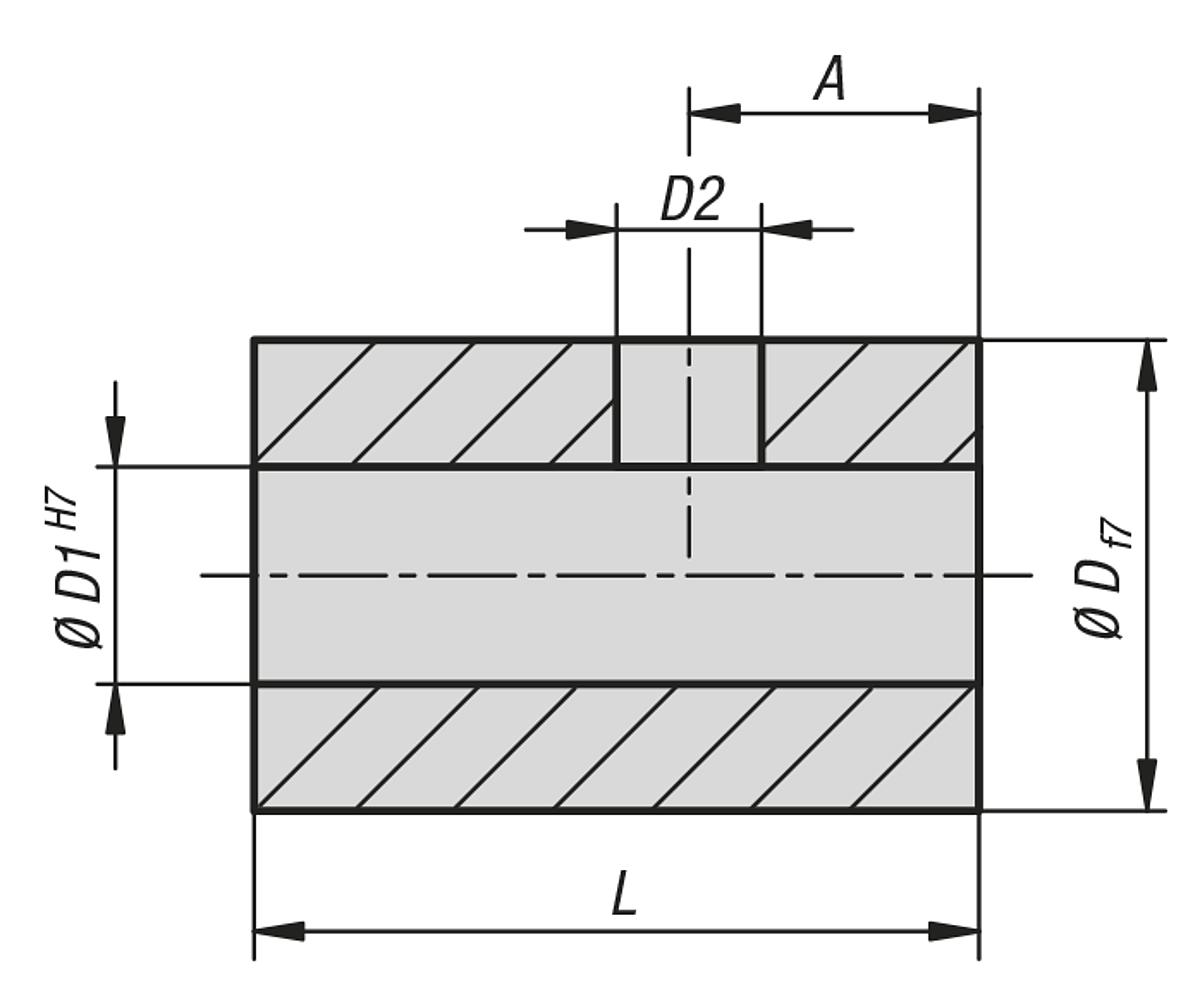 Norelem 21940-1412 REDUZIERHÜLSE, D=14, D1=12 - NLM 21940 Reduzierhuelsen - Massblatt