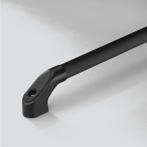 Leschhorn MS-03.F400.37   Maschinen- und Apparategriffe A 400,    Schenkel schwarz / Rohr Edelstahl Griff aus Einzelelementen, komplett montiert - Leschhorn MS-03 universelle Maschinen- und Apparategriffe