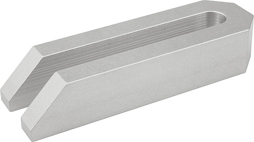 Norelem 04110-208 SPANNEISEN GABELF. DIN 6315     AL, B1= 9, L1= 80 - Norelem 04110-Aluminium Spanneisen gabelfoermig DIN 6315 - Aluminium