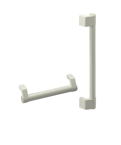 Leschhorn W1-30.R300.9002   W1-45 mm " Clean Line " Rundrohr-Griffe A 300,  grauweiß pulverbeschichtet - Leschhorn W1 - Clean Line - Rundrohr-Griffe