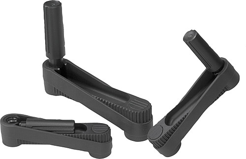 Norelem 06502-1108 NOVO.GRIP HANDKURBEL M.SICHERHEITSZYL., GRIFF, A=80, D=8H7 - Norelem 06502-PBON Handkurbeln mit Sicherheits Zylindergriff - Passbohrung ohne Nut