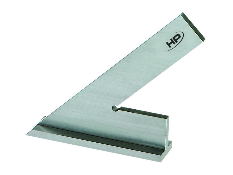 Helios Preisser, 0395 106  Spitzwinkel 45°  ohne Anschlag: Schenkellänge 120 x 80 mm, Querschnitt 20 x 5 mm - Helios Preisser 0379 Spitzwinkel 45 Grad