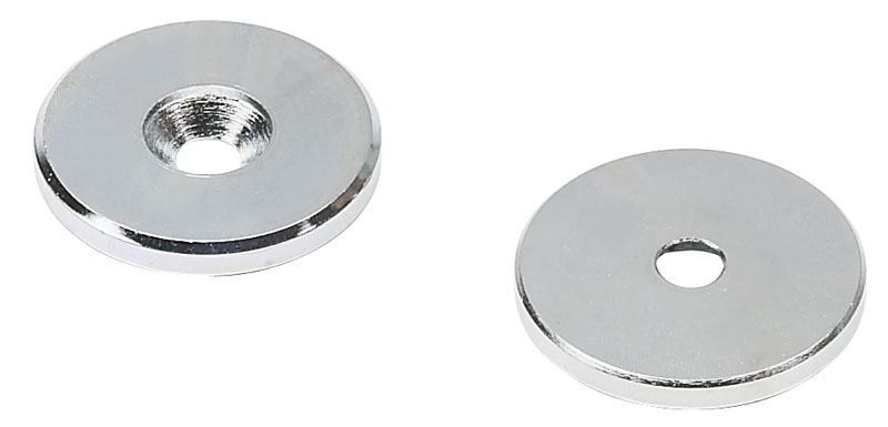 Leschhorn W184 Unterlegscheibe aus Stahl D 22; H 3,5; d1 5,5 per M5; H- Vernickelt - Boteco W184 Unterlegscheibe aus Stahl