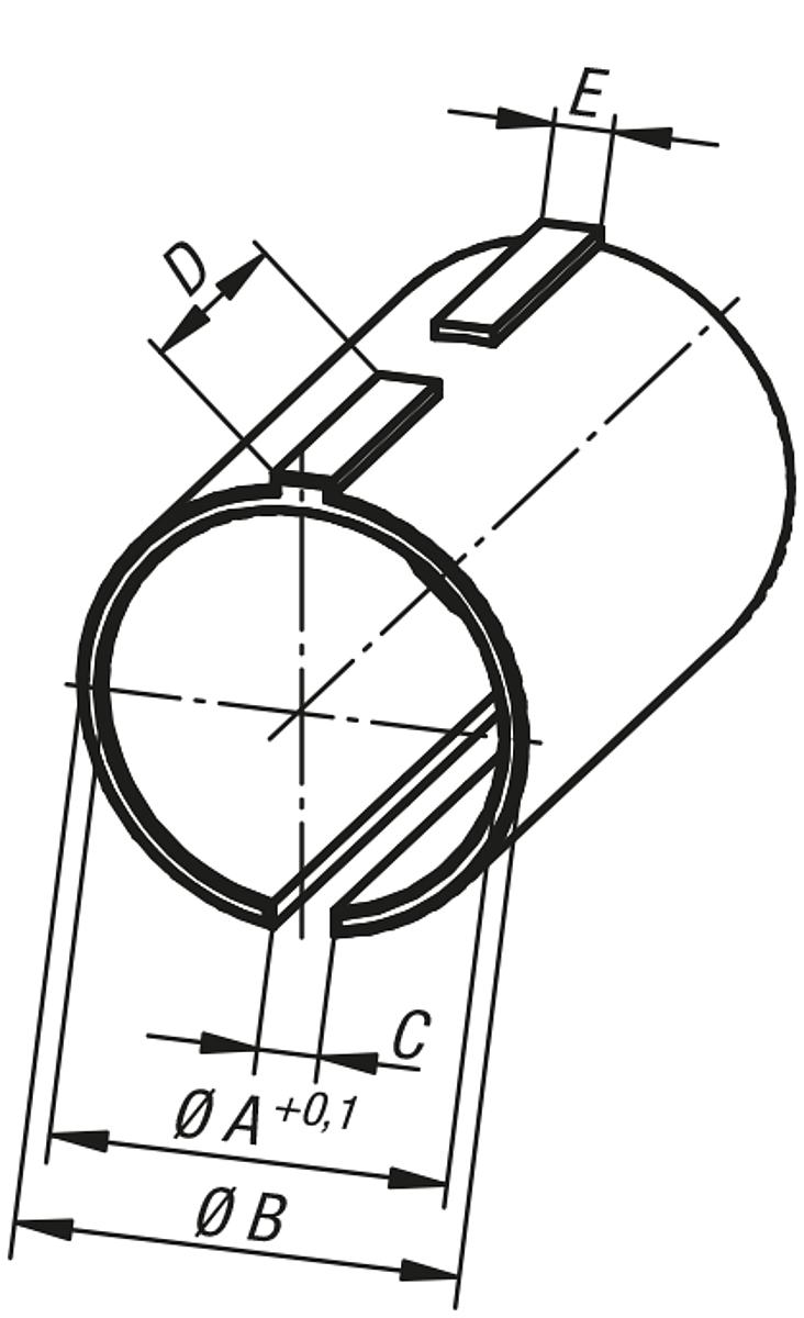 Norelem 29042-01816 REDUZIERHÜLSE FÜR RUNDROHRE - NLM 29042-R Reduzierhuelsen fuer Rundrohre - Massblatt