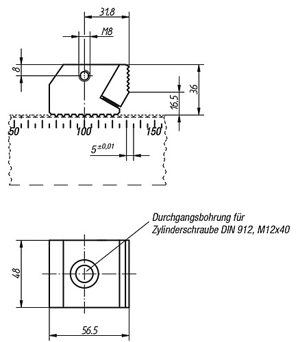Kipp K0907.5001273 NIEDERZUGANSCHLAG ZU KMSS M12 1.0503 - KIPP K0907 Niederzuganschlag