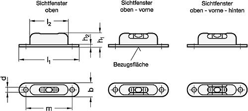 Ganter 2282-MSR-57-G-50-1 Längslibellen - GN 2282 Laengslibellen-Abbildung