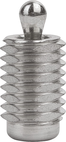Kipp K0371.1100X12 FEDERNDES SEITENDRUCKSTÜCK, D=M12, D1=5, F=100N, L=11,5 - KIPP K0371-OA Federnde Seitendruckstuecke ohne Abdi