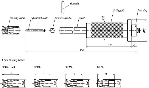 Kipp K0873.40 ABZIEHWERKZEUG, - KIPP K0873 Abziehwerkzeug