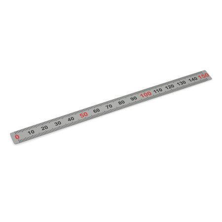 Ganter 711-KUS-100-S-M KUNSTSTOFF MASSSTAB - GN-711-Massstaebe-Kunststoff-Edelstahl